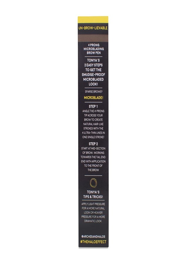 Arches & Halos Microblading Brow Shaping Pen - Fuller, More Defined Brow - Long-lasting, Smudge Resistant, Rich Color - Vegan and Cruelty Free Makeup - Neutral Brown - 0.026 oz - Image 5